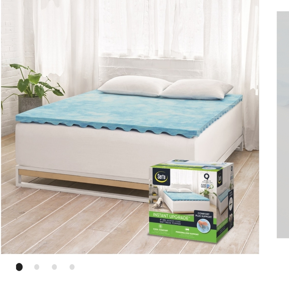 Gel foam mattress topper